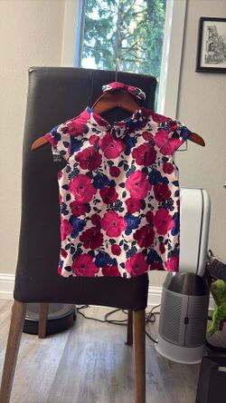 Janie And Jack Top And Headband Sz 5 