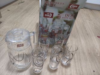 5 juice glass and jug