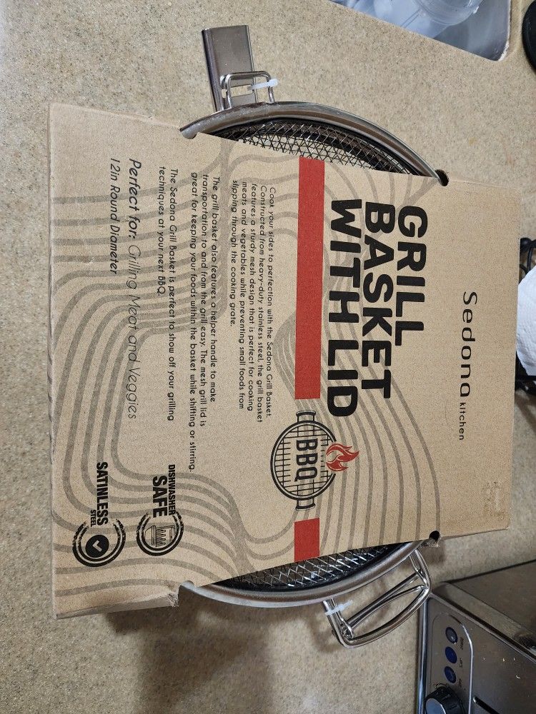 Brand New Sedona Kitchen Grill Basket! (Factory Sealed)