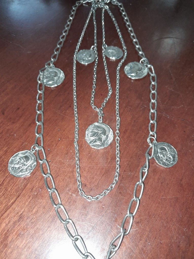 Cool 3 Layered Coin Necklace
