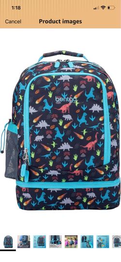 Bentgo Kids Dinosaur Backpack with Lunch Compartment