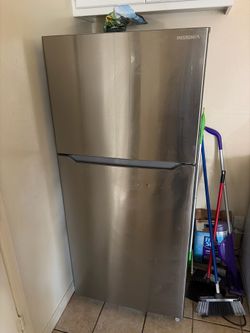 GREY STAINLESS STEEL INSIGNIA FRIDGE