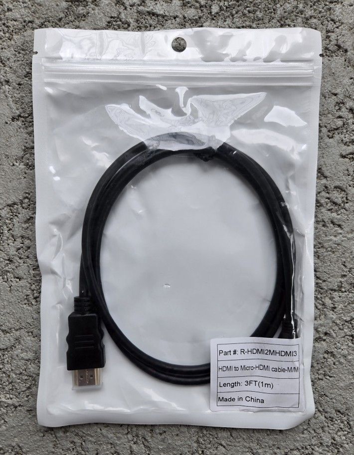 Micro HDMI To HDMI Cable.