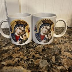 Religious Inspired Coffee Mug - New - Set Of 2
