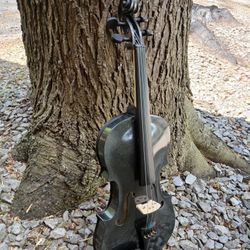 Brand New Maple Wood Violin With A Beautiful Deep Black Finish, CaseBow&Rosin  Included 