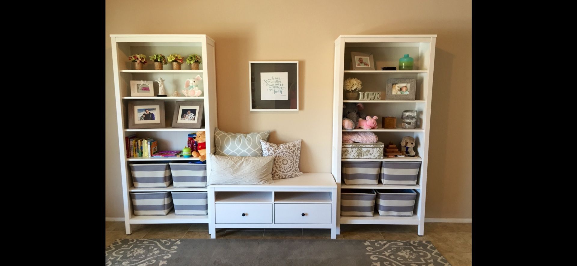 IKEA Hemnes Bookshelves and TV unit