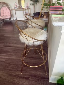 Gold Glam Bar Stools – Set of 2
