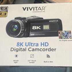 Vivid 8k ultra hd digital camcorder