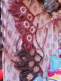 2 Hand Crocheted Halter Tops For Toddler
