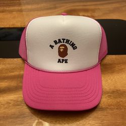 Bape Trucker Hat Pink