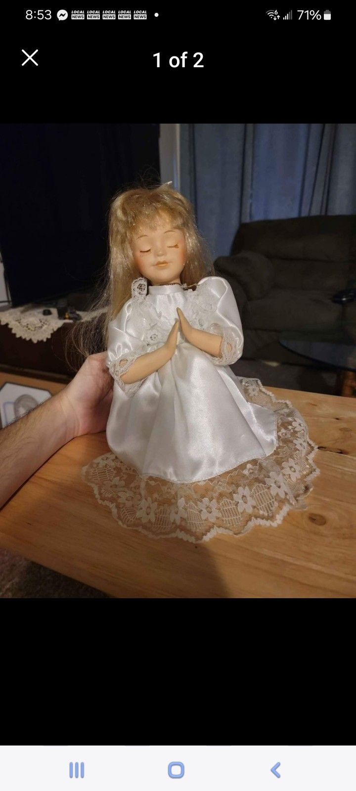 Praying Porcelain Doll