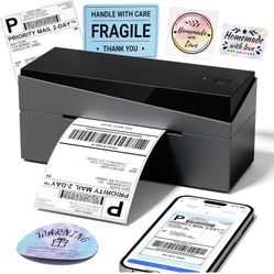Bluetooth Shipping Label Printer 4x6, 249BT Thermal Label Printer 4x6 for Small Business, Shipping Packages, Office, Home, Compatible with Android iPh