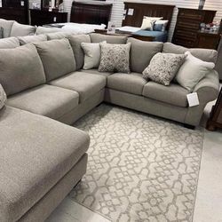 Baranello Stone RAF And LAF Oversized Sectional & Couch Sofa 