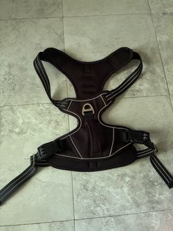 Black Dog Harness with Reflective Straps
