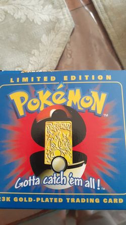 Pokémon gold plated trading cards