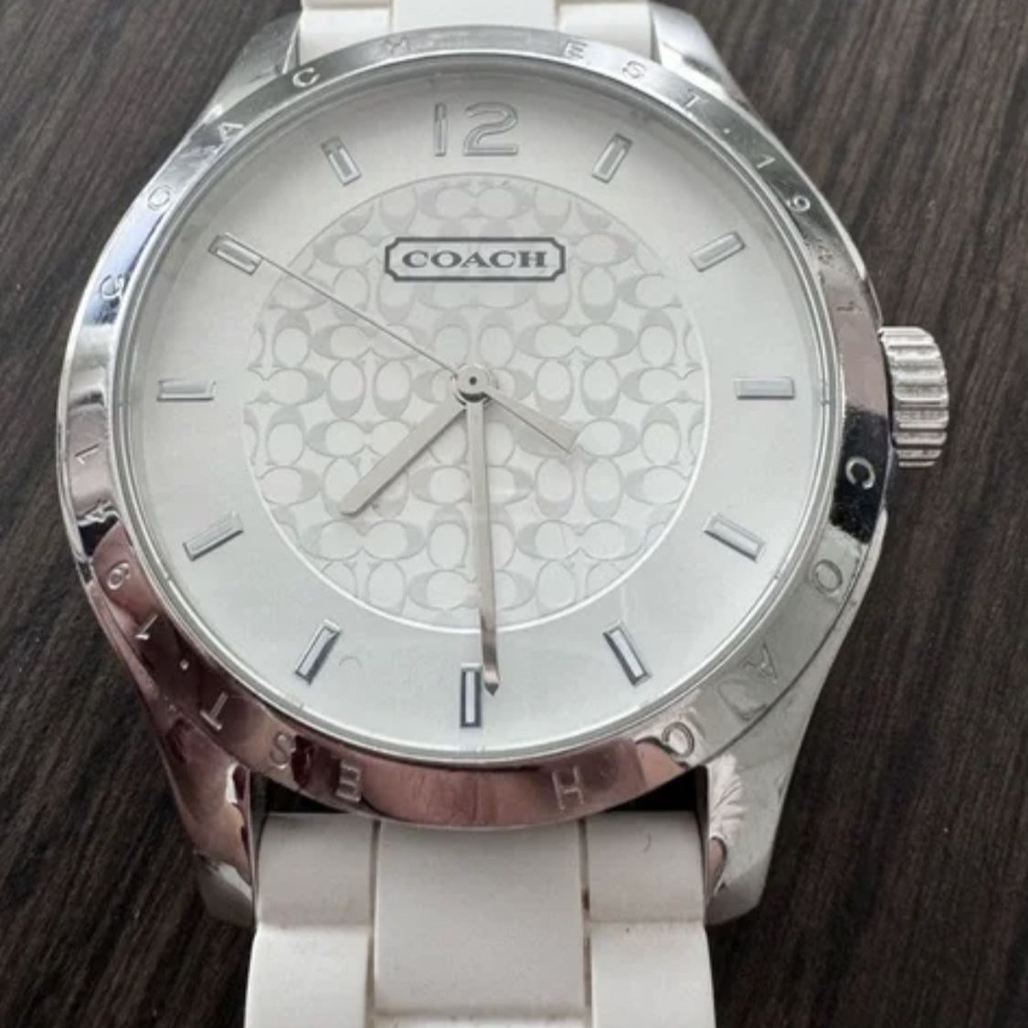 Coach White Leather Watch
