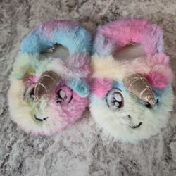 Cutest Unicorn Soft Girl Slippers- Size 5)6 Toddler 