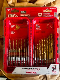 Milwaukee SHOCKWAVE IMPACT DUTY Titanium Twist Drill Bit Set (23-Piece)