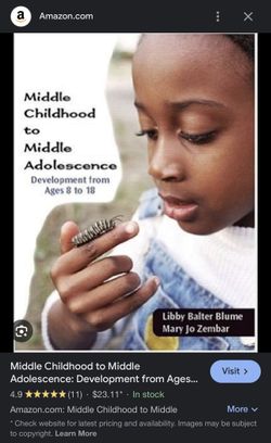 Middle Childhood To Middle Adolescence