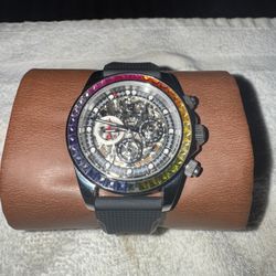 Rainbow Bezel Customized Skeleton Propetual Calendar 40mm