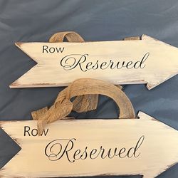 Wedding Reserved Signs