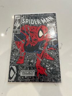 Spider-Man # 1, B&W Marvel Comic Book Todd McFarlane Black & Silver, NM 9.6