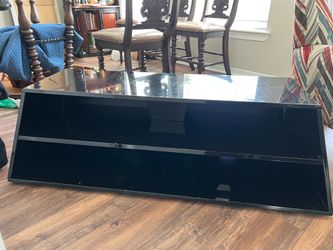 Heavy Black TV Stand / Media Console – Modern Storage – $50 OBO