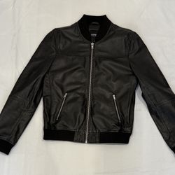Leather Bomber Jacket 