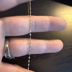 10k Delicate Gold Anklet 10” 1.2mm