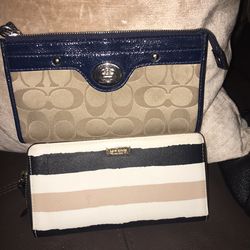 KATE SPADE ZIP-AROUND & COACH WRISTLET