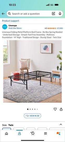 Twin Folding Metal Bed Frame