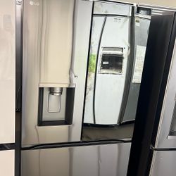 NEW OPEN BOX LG MIRRORED INSTA VIEW COUNTER DEPTH REFRIGERATOR 