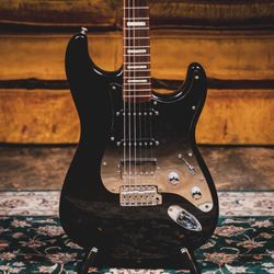 Rare 2005 Fender Big Block Stratocaster Electric Guitar Black MIM w/ Gig Bag 