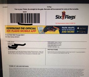 2 six flags great adventure tickets