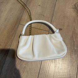 White Mini Bag with Chain Strap