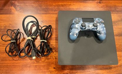 Playstation 4 Slim 500GB Console, w/ Sony DUALSHOCK 4 Controller, charge cable, HDMI & power cord