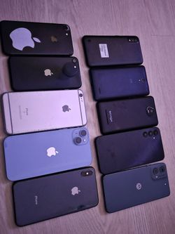 IPHONES unlocked and locked and android locked and lock
