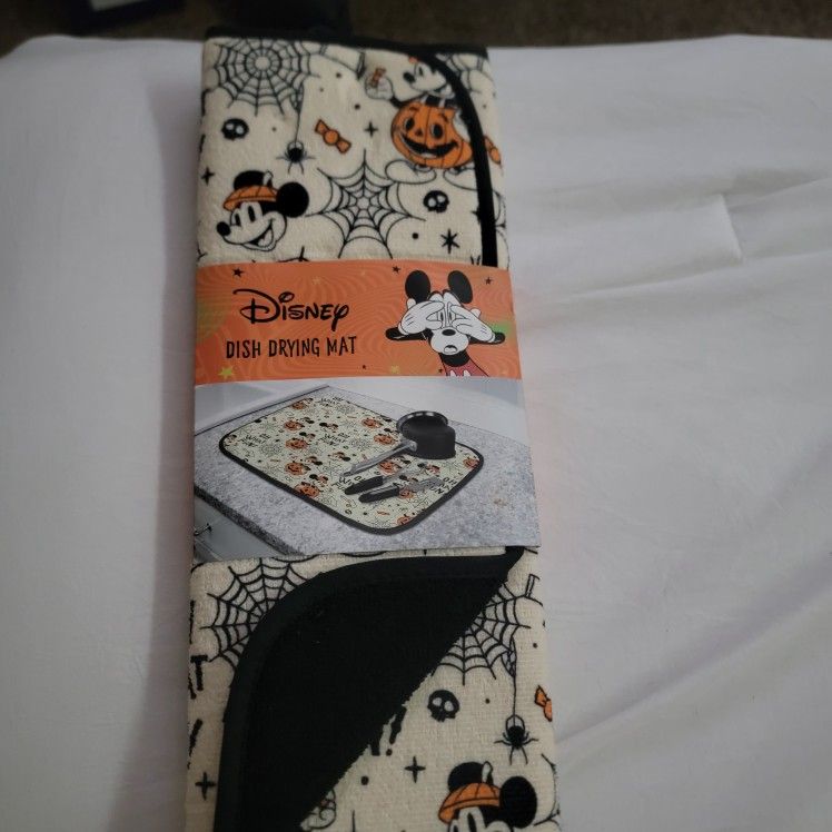 Disney Mickey Halloween Dish Drying Mat New