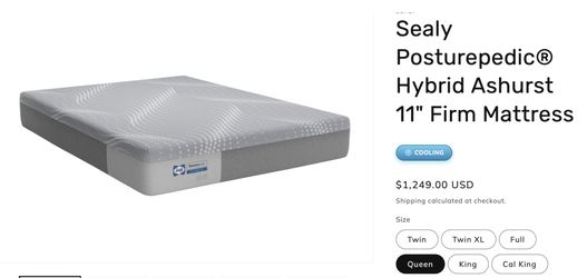 Sealy Posturepedic Hybrid Ashurst Queen Mattress + Bed Frame