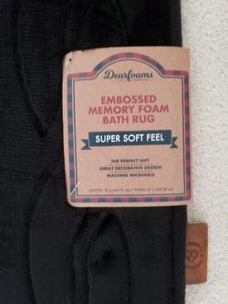 Dearfoams Embossed Memory Foam Bath Rug 18×27 $7 Each