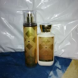 Bath and Body Works Gingham Heart of Gold Set!