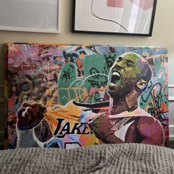 Kobe Painting 3 Feet In Width And 2 Feet Tall