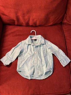 BabyGap Linen Shirt – Blue | Size: 12-18 months.