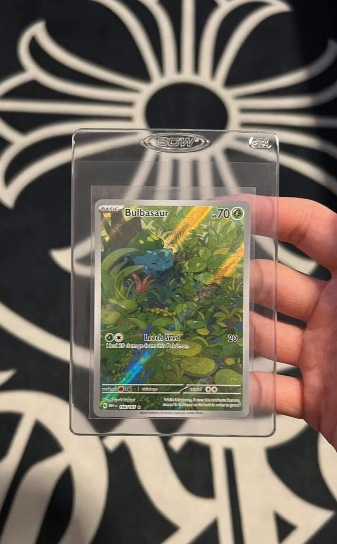 Pokemon Scarlet and Violet 151 Bulbasaur Illustration Rare IR 166/165 Card