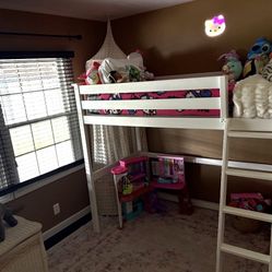 Twin Loft Bed Solid Wood 