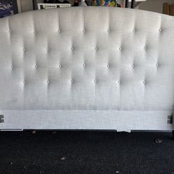 King Upholstered Head board + Base + Rails