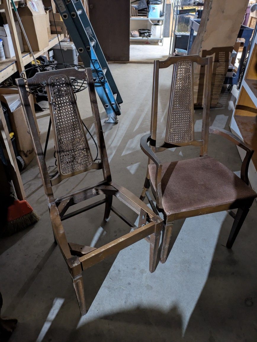Mid-Century Cane Back Chairs