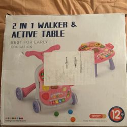 2 In 1 Walker & Active Table For Baby