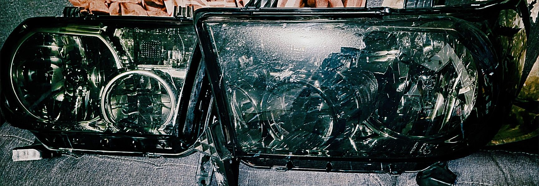 07-13 Toyota Tundra Aftermarket Black Smoke Headlights