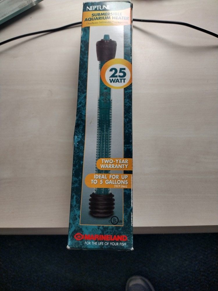 Brand New Neptune Submersible Aquarium Heater 25 Watt 